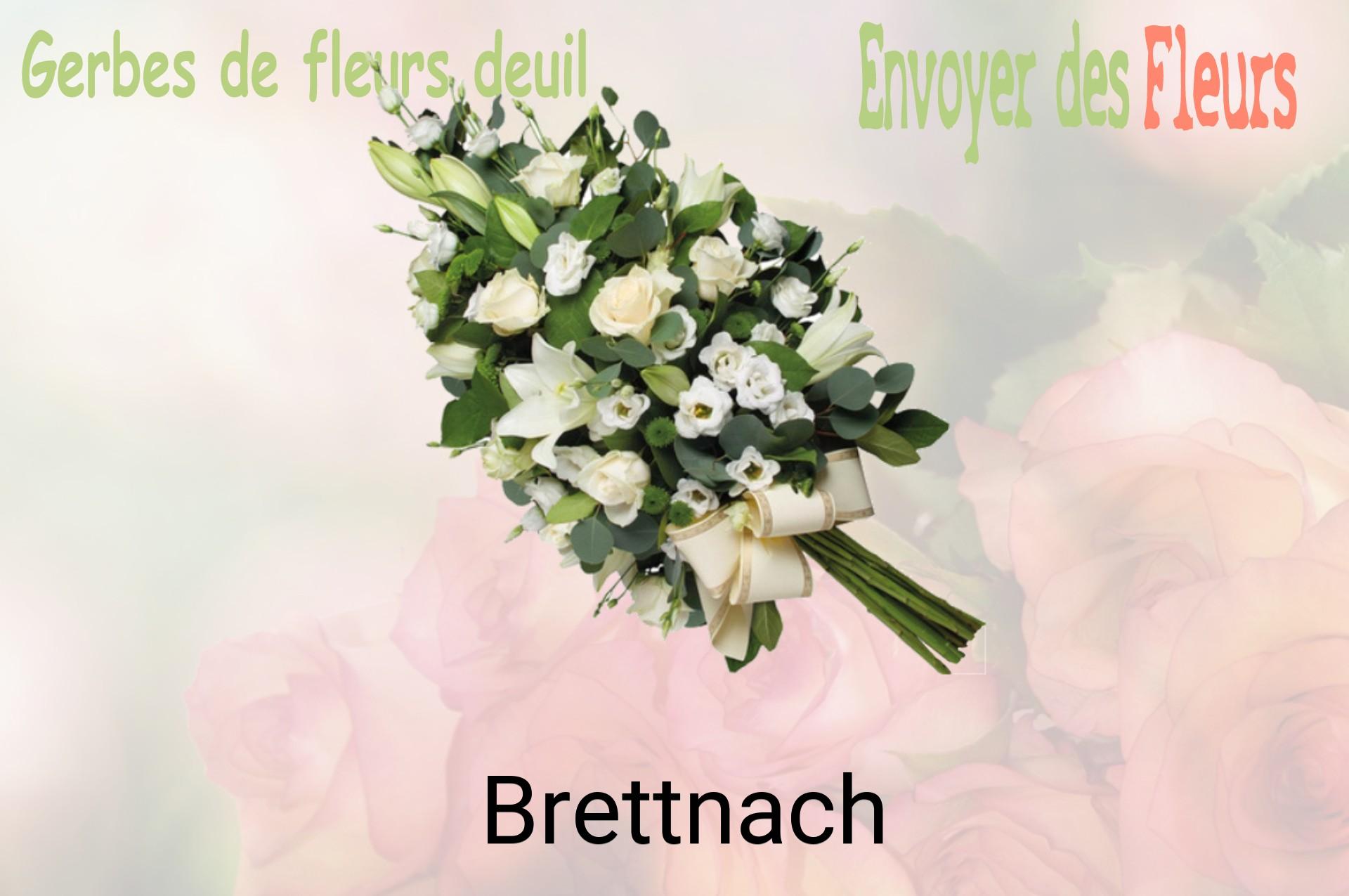 Gerbe de fleurs de deuil livrée à Brettnach